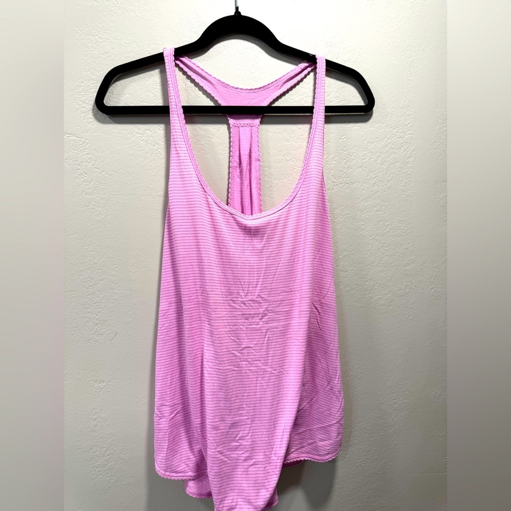 Lululemon athletic sleeveless tank in pink, size 12